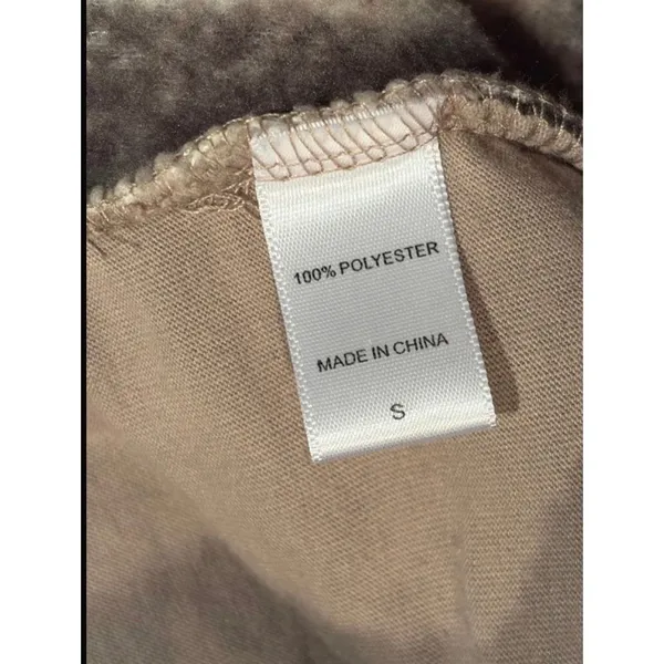 Koolaburra by UGG Women Plaid Sherpa Fleece Quarter Zip Pullover Tan A458762 - Image 5