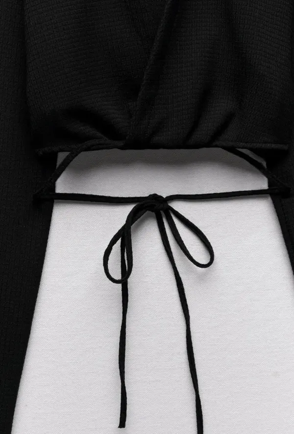 ZARA Textured Top Black Medium (New with Tag) - Image 5
