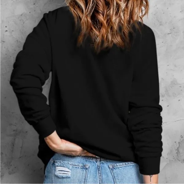 Black MAMA Gold Glitter Crewneck Sweatshirt NWT Large - Image 7