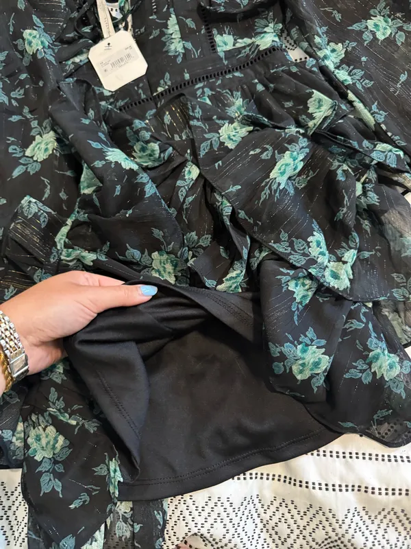 Altar'd State Long Sleeve Floral Dress XS - Image 6
