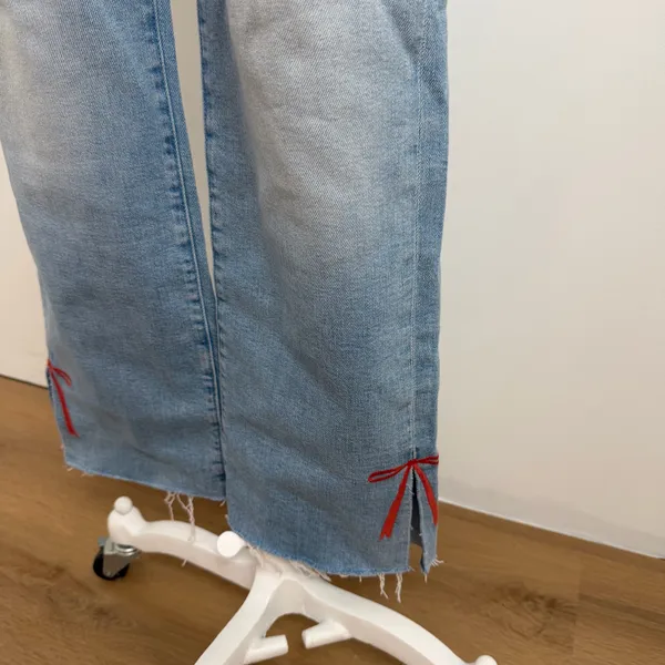 MOTHER The Rambler Zip Slice Hover Fray Jeans - Image 2