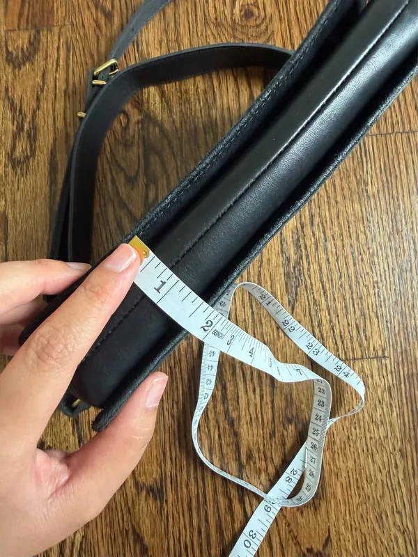 Madewell The Flap Convertible Crossbody Bag Black Leather Minimalist Travel - Image 11
