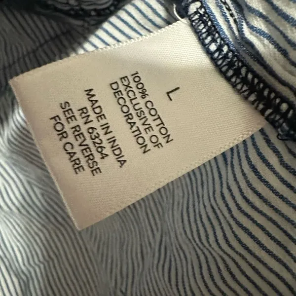 Westport blue/navy blue striped cardigan style top - Image 6