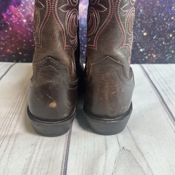 Ariat‎ “Bright Light” Western Snip Toe Boots 10011920 Mahogany Leather Sz 8.5 - Image 6