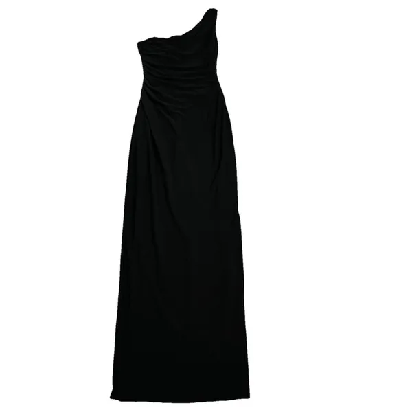 Ralph Lauren Evening Dress 2 Maxi One‎ Shoulder Faux Wrap Ruching - Image 4