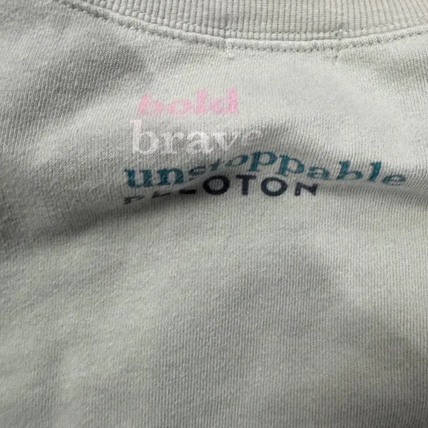 Peloton Crewneck Sweatshirt Green XL Brave Unstoppable Athleisure‎ Minimalist - Image 5