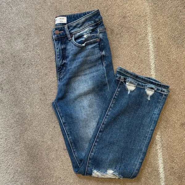 Woman’s BKE Billie Slim Fit Cropped Straight High Rise Stretch Jeans Size 27X28 - Image 9
