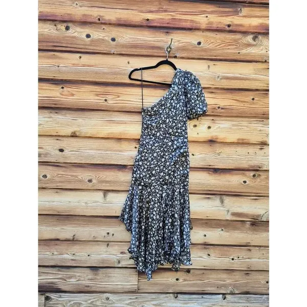NWT ASTR Santorini Black One Shoulder Dress Size XS - Image 4