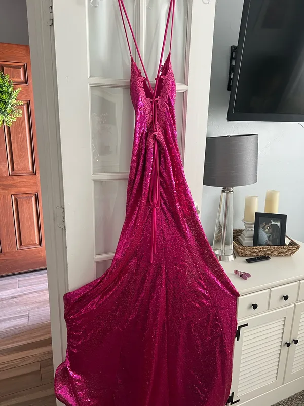 Hebeos Pink Sequenced Dress - Image 5