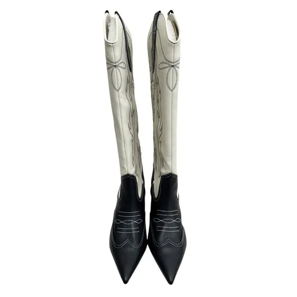 INC International Concepts Boots Western Style Knee High Size 7 Pointed‎ Toe - Image 5