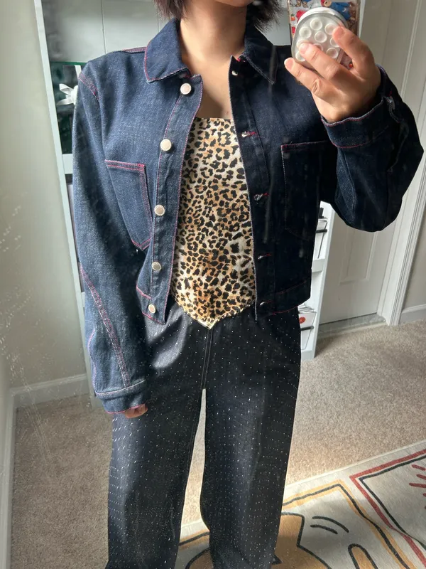 Leopard scarf top. S - Image 8
