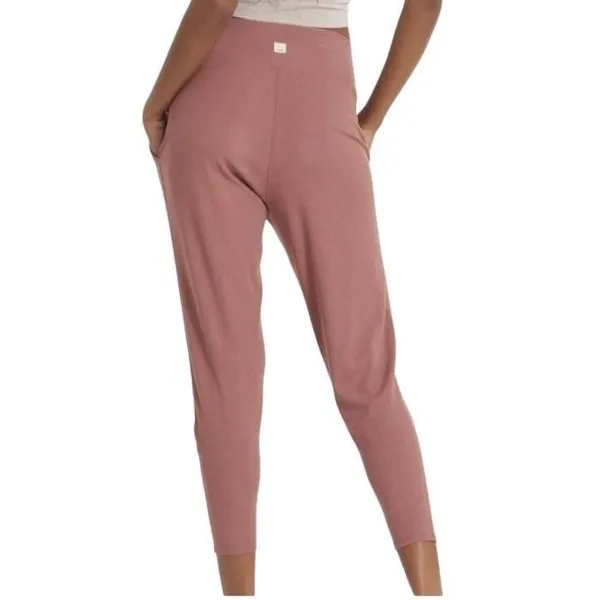 Vuori At Ease Pants Women's Sz Med Rosewood Ribbed Modal Athleisure Lounge Yoga - Image 2
