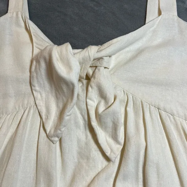 Who What Wear Linen Blend Strappy V-Neck Bow Tie A Line Dress Size XXL - Image 6
