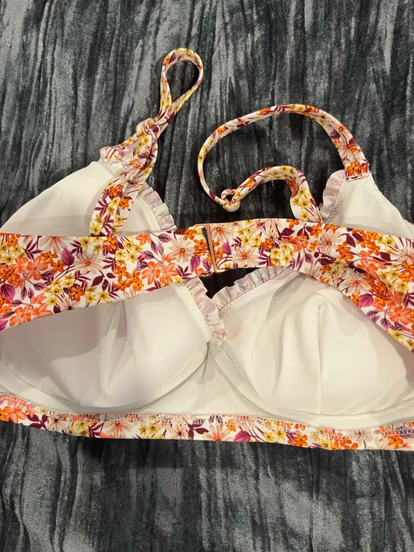 Floral Print Swim Top Adjustable Straps by Shade Shore Size 36DD - Image 2