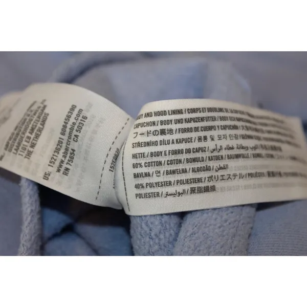 Abercrombie & Fitch Soft A&F Blue Pullover Long Sleeve Hoodie Sweatshirt Size S - Image 4