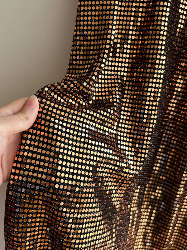 Selfie Leslie Dancing In September Thigh Split Sequin Dress Bronze, Size XL - Image 16