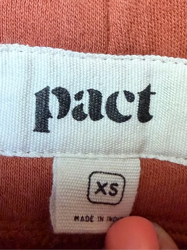 Pact Organic Cotton Joggers Pant Womens XS Orange Pocket Sustainable Lounge Cozy - Image 7