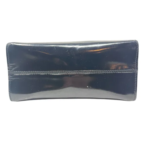 Furla Vintage‎ Shoulder Bag Purse PVC Vinyl Silver Buckle Black - Image 6