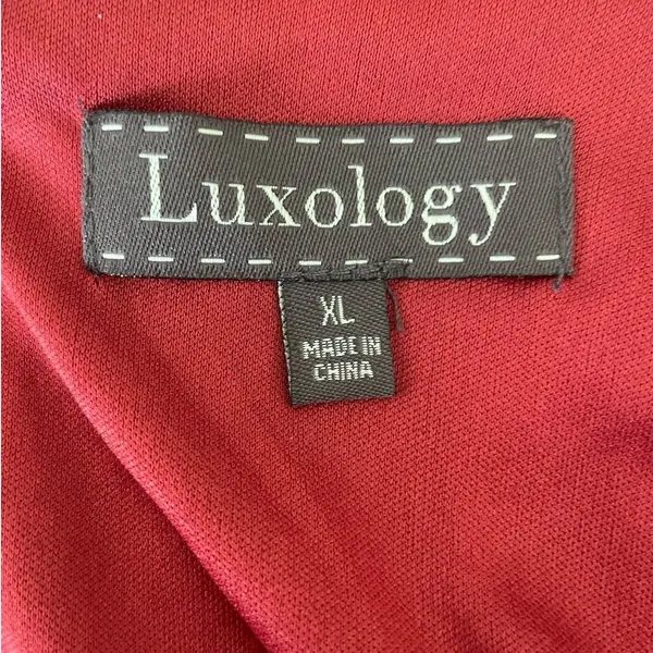 Luxology‎ Women Cottage Top XL Burgundy Floral Bell Sleeve Peasant Boho Romantic - Image 6