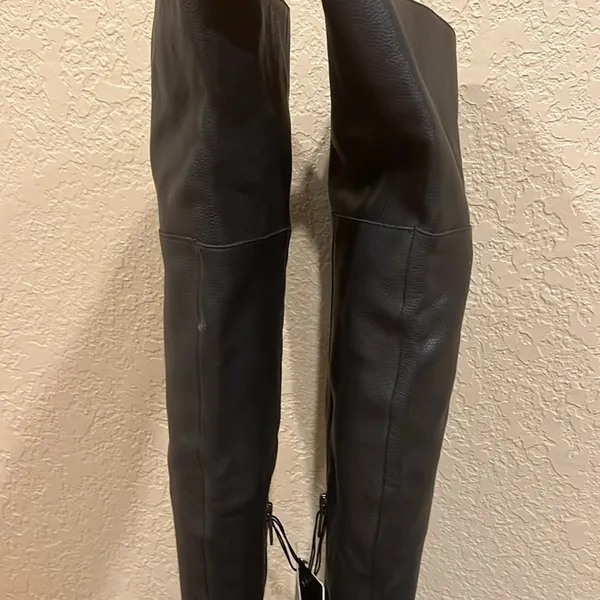 Vince Camuto Jorshie2 Black Leather Wide Calf Riding Boots NWT 7 - Image 10