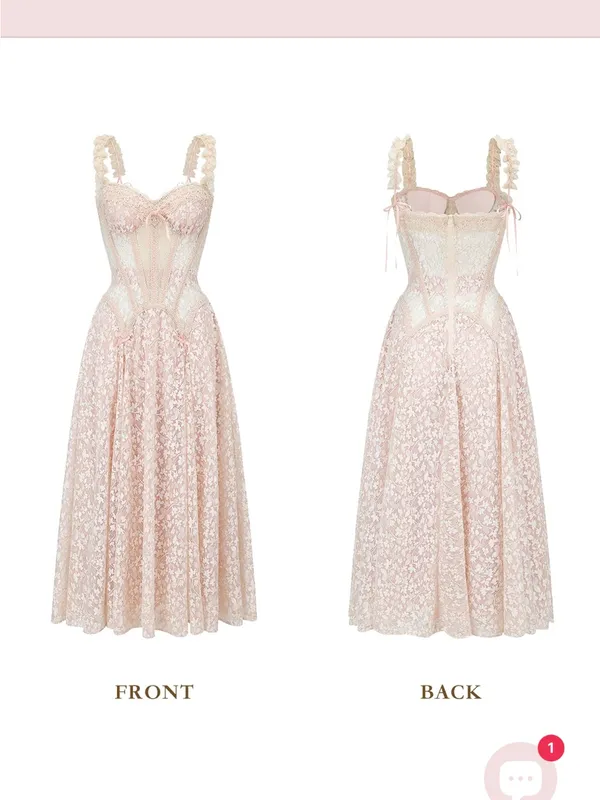 Glass Candy Corset Dress Pink Size L - Image 9