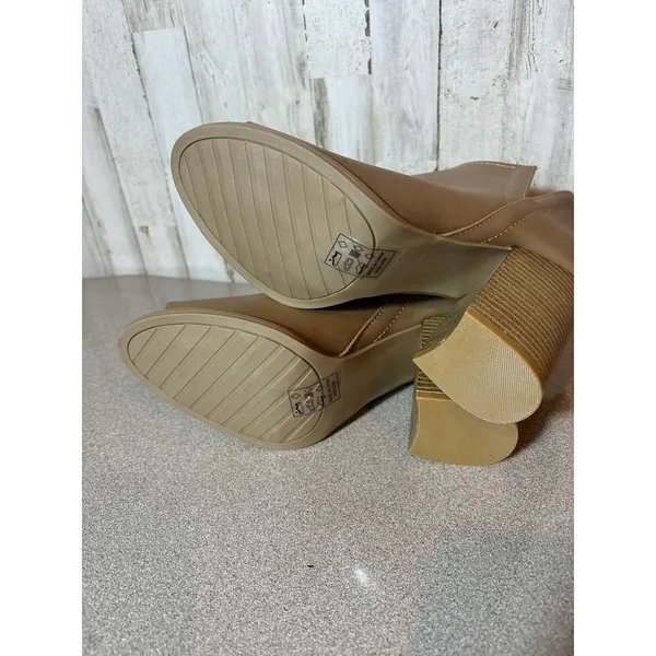 Womens‎ Pink Lily Beth Brown Open Toe Shoes size 9 NEW - Image 5