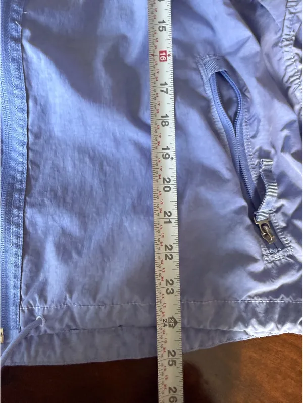 Athleta Lightweight Lavender Hooded Windbreaker Jacket, Size M - Image 9