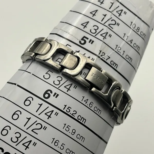 Guess Silver Tone Rectangular Dial Minimalist Women’s Watch Working - Image 8