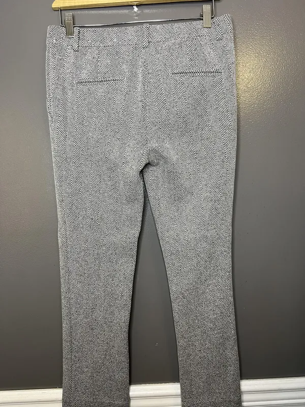 Ann Taylor Pants Womens 2 Gray Herringbone Straight Leg Tweed Dress Slacks Work - Image 6