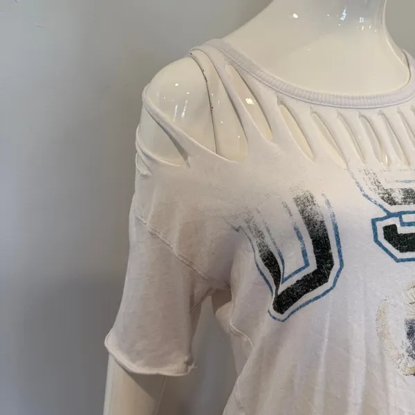 Free People All Tore Up USA T-Shirt - Image 4