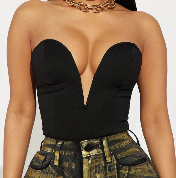 FashioNova Plunge strapless top - Image 4