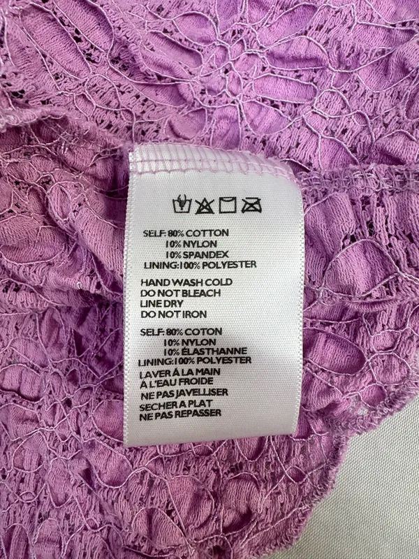 Urban Outfitters Purple Floral Lace Babydoll Cami Top Small Boho Ruffle Strappy - Image 4