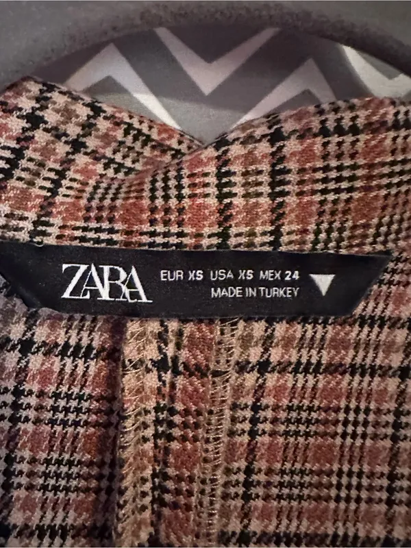 Zara | Plaid Button Down Shirt Dress, XS - Image 6