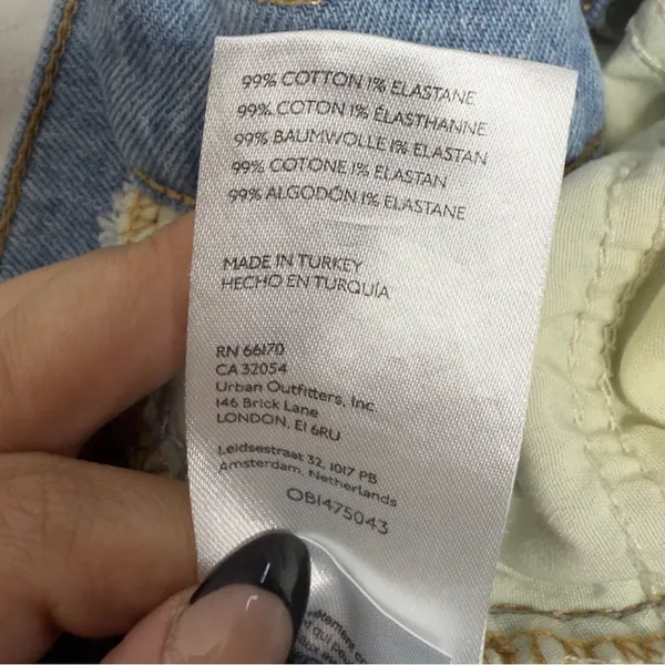 BDG Stretch‎ Cowboy Jeans Relaxed Straight Leg High Rise Light Wash Size 28 - Image 6