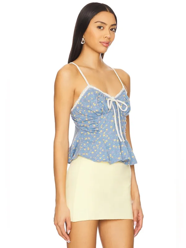 Free People Sammi Tank in Allure Blue Comb in Size Medium - Image 3