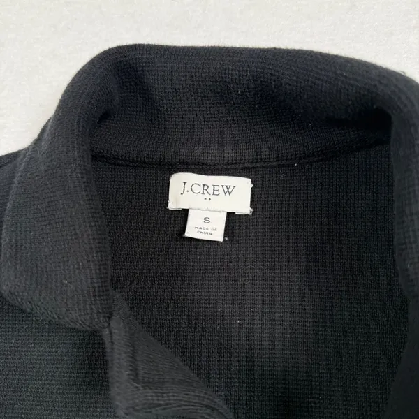 J.Crew Sweater Blazer Womens Small Black‎ Sophie Open Front Knit G9309 Jacket - Image 4