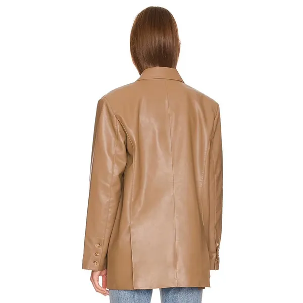 Pistola Roman Oversized Blazer in Taupe - Image 3