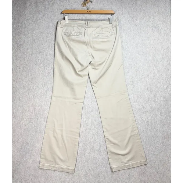 Y2K Abercrombie & Fitch‎ Womens Khaki Chino Pants Low Rise Bootcut Tan Size 4 - Image 4