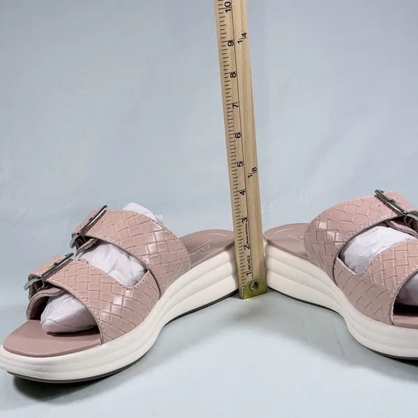 Clarks Cloudsteppers Size-9.5M Womens Sandals Drift Buckle‎ 10W Peach/Rose - Image 4