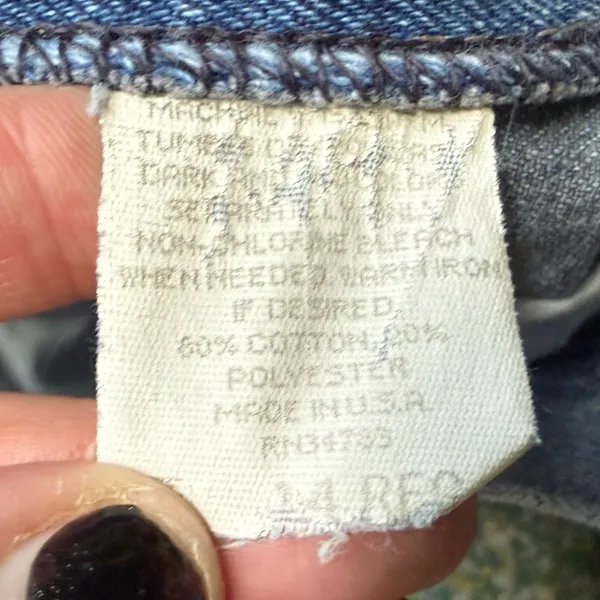 Vintage Ecolojeans by Lee long denim jean shorts, size 14 regular - Image 10