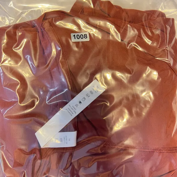 1008 | Lululemon Modal Silk Blend Flowy Scoop Neck Long Sleeve Top Rust Women 10 - Image 7