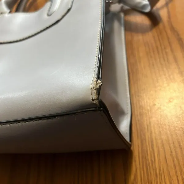 Light Baby Blue London Fog Leather Shoulder Bag Purse - Image 4