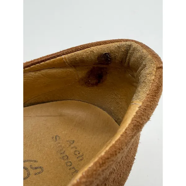 Softwaves Cadie Platform Suede Loafers Womens 38 Tan Chain Wedge Shoes 7-7.5 - Image 10