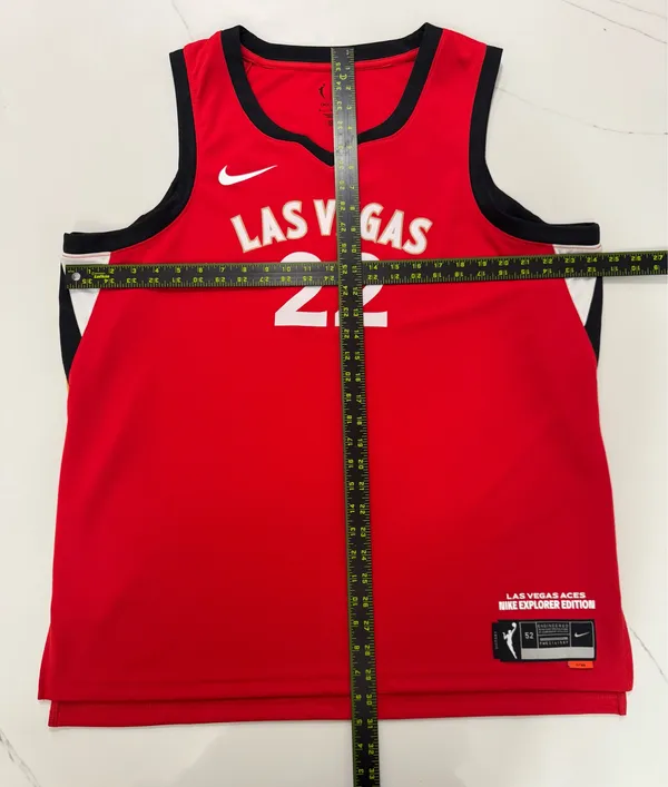 Nike Las Vegas Aces A’ja Wilson #22 Explorer Edition Jersey XL 52 WNBA Dri-FIT Red - Image 6