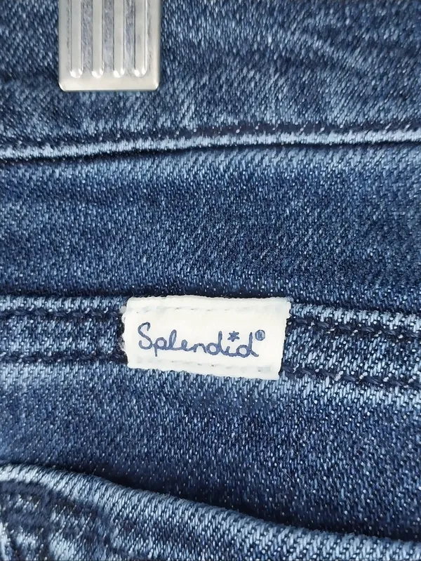Splendid Flare Mid-Rise Trouser Y2K Boho Retro Dark Wash Jeans - Image 9