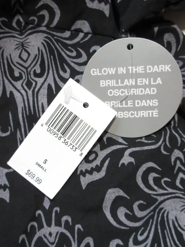 NWT Disney The Haunted Mansion Wallpaper Glow in the Dark Shirt Dress S - Image 4