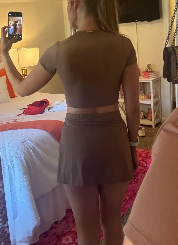 These Three Boutique Brown Athletic Skirt Set - Image 3
