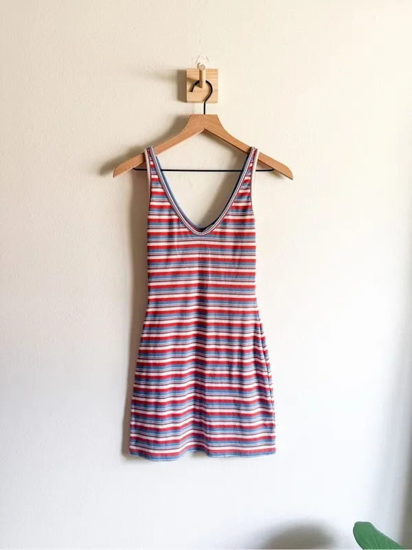 Reformation Taylen Knit Stripe Sleeveless Mini Dress Size XS - Image 3