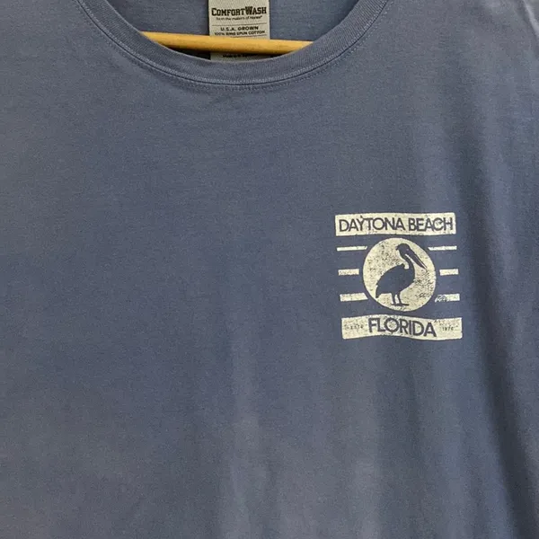 Comfort wash womens purple Daytona Beach Florida T-shirt size M - Image 2