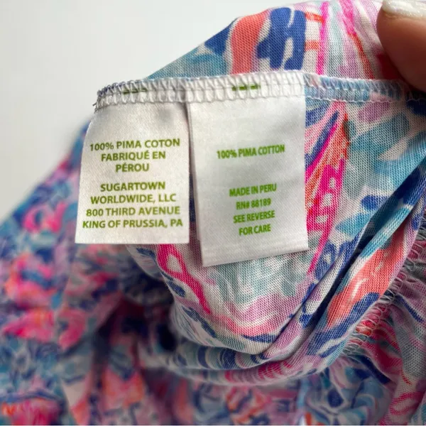 Lilly Pulitzer Womens‎ Size XS Ruffle Tank Top Scoop Neck Blouse Coastal Beach - Image 3